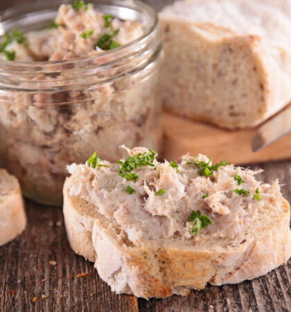 meat spread and bread